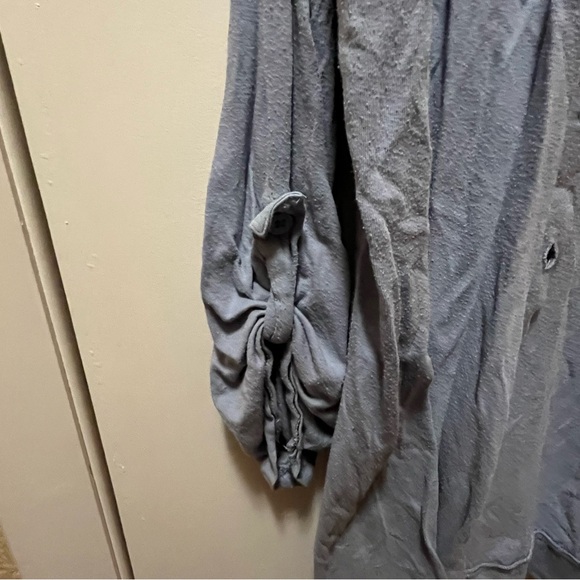 Old Navy Blue Button Down Cardigan with Roll Up Sleeves - Picture 2 of 6